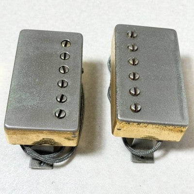 1980S GIBSON PAF PAT NO 2.737.842 GOLD HUMBUCKER PICKUP SET VINTAGE TESTED