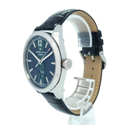 HAMILTON BROADWAY H435150 AUTOMATIC DARK BLUE DIAL DAY DATE MEN'S WATCH