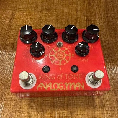 ANALOG.MAN KING OF TONE V4 HI-GAIN RED RARE TESTED WORKING JP