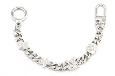 LOUIS VUITTON BAG CHARM MONOGRAM ELEMENT CHAIN M01468 SILVER METAL USED WALLET