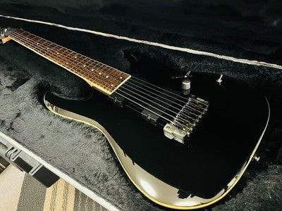 IBANEZ RGA7 BLACK W/EMG ELECTRIC GUITAR 2010 AS IS