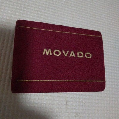 MOVADO ERMETO TRAVEL POCKET WATCH LEATHER CASE SILVER DIAL MANUAL VINTAGE