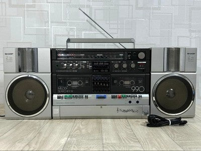 SHARP MR-990 MELODY SEARCHER W BOOMBOX RADIO KEYBOARD MAINTENANCED WORKING RARE