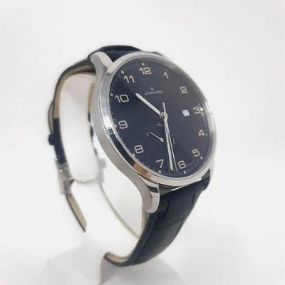 JUNGHANS 027/4782.00 MEN'S WRISTWATCH ROUND FACE GERMAN MADE DIAL: BLACK