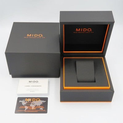 MIDO BELLUNA II M0244072203109 AUTOMATIC SILVER ROSE GOLD MEN'S WATCH BOX