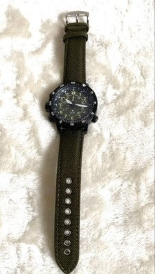 CITIZEN PROMASTER LAND ALTICHRON BN4046-10X ECO-DRIVE GREEN ALTIMETER WATCH