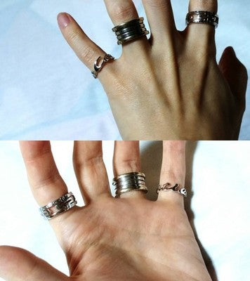 CARTIER SIGNATURE BRAND LOGO RING 750 K18WG SIZE 47 US 4 EXCELLENT+++++