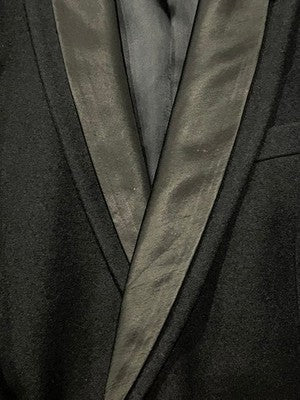 DRIES VAN NOTEN 12AW LAYERED LAPEL TAILORED JACKET WOOL DARK NAVY 46