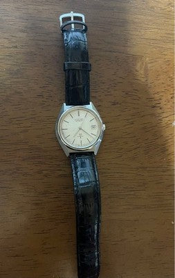 GRAND SEIKO MEN'S WRISTWATCH ROUND FACE JAPAN MADE LEATHER BELT STAINLESS STEEL
