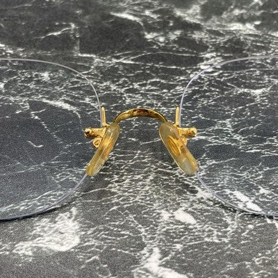 CARTIER C-MOTIF RIMLESS EYEGLASSES GOLD VINTAGE RARE MADE IN FRANCE AUTHENTIC