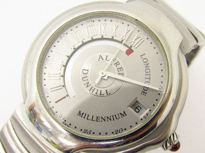 DUNHILL MILLENNIUM LONGITUDE BB8013 AUTOMATIC SILVER SS WRISTWATCH