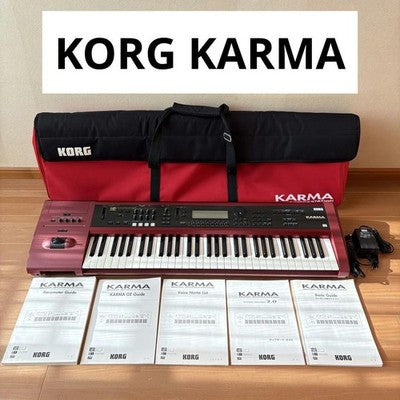 KORG KARMA WORKSTATION SYNTHESIZER KARMA ENGINE TESTED W/CASE ADAPTER  AS IS