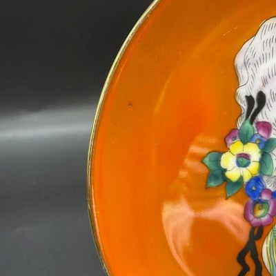 OLD NORITAKE ART DECO MADAME DE POMPADOUR DECORATIVE PLATE PORTRAIT LADY 16CM
