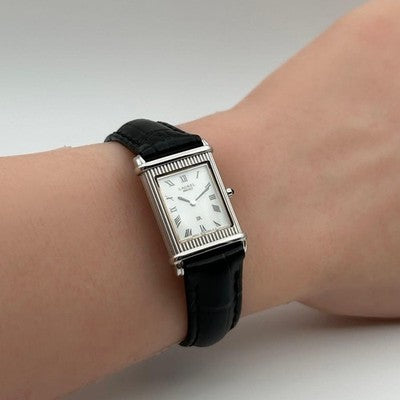 SEIKO LAUREL 2F50-6340 VINTAGE RECTANGULAR QUARTZ WATCH ROMAN DIAL JAPAN