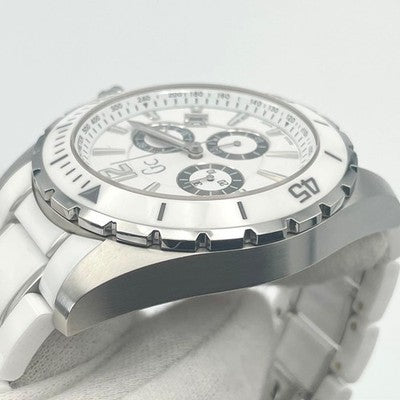 GC GUESSCOLLECTION WHITE CERAMIC CHRONOGRAPH WATCH X76001G1S
