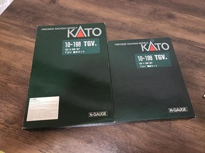 KATO N-GAUGE TGV 10-198 10-199 FULL FORMATION SET FROM JAPAN AS IS