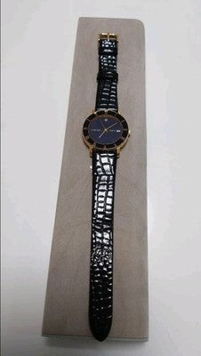 JUNGHANS MEN'S WRISTWATCH ROUND FACE LEATHER BELT STAINLESS STEEL CASE AS IS