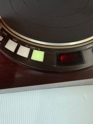 DENON DP-55L DIRECT DRIVE TURNTABLE RECORD PLAYER TESTED FOR PARTS REPAIR