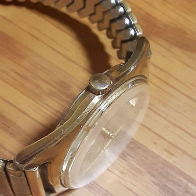 ULYSSE NARDIN JUBILEE 4000 AUTOMATIC GOLD DIAL DATE STRETCH BAND MEN'S WATCH
