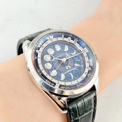 CITIZEN CAMPANOLA COSMOSIGN AA7800-02L MOON PHASE BLUE DIAL WATCH BOX PAPERS