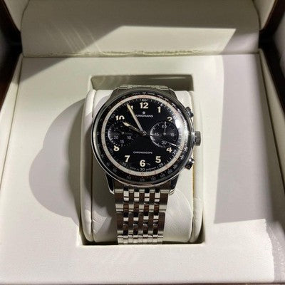 JUNGHANS CHRONOGRAPH CHRONOSCOPE MEN'S WRISTWATCH ROUND FACE STAINLESS STEEL