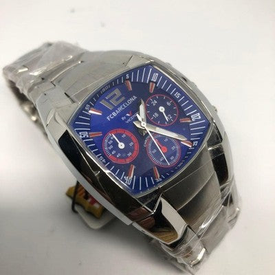 VICEROY FC BARCELONA CHRONOGRAPH 43767 BLUE & SILVER WORKING WELL SPORTS WATCH