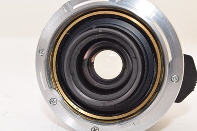 MINOLTA M-ROKKOR 28MM F2.8 WITH DEDICATED HOOD WIDE-ANGLE LENS AS IS