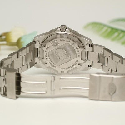 TAG HEUER AQUARACER WAB1111 QUARTZ SILVER DIAL 300M DIVER SS MEN'S WATCH 39MM