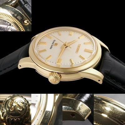 SEIKO GRAND SEIKO SBGW008 9S54-00A0 37MM SILVER DIAL K18YG MANUAL WINDING
