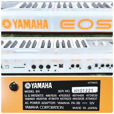 YAMAHA EOS BX SYNTHESIZER W/ ORIGINAL BOX, MANUALS, CD-ROM