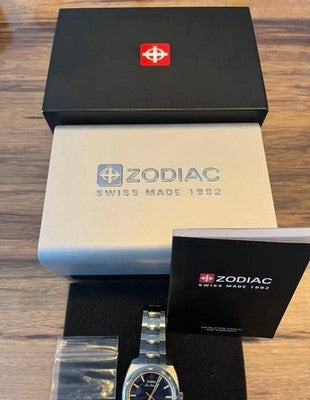 ZODIAC SEA DRAGON ZO9907 AUTOMATIC BLUE DIAL MENS WATCH DATE STAINLESS STEEL