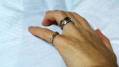 CARTIER SIGNATURE BRAND LOGO RING 750 K18WG SIZE 47 US 4 EXCELLENT+++++