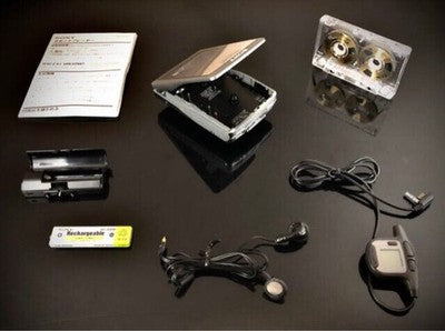 SONY WM-EX5 CASSETTE WALKMAN MIRROR FINISH FULLY SERVICED W/ REMOTE & EXTRAS