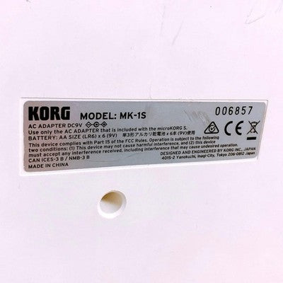 KORG MICROKORG S MK-1S SYNTHESIZER VOCODER W/MIC CABLE AC ADAPTER TESTED JAPAN