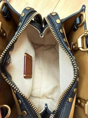 COACH ROGUE 17 RIVETS 2-WAY BAG 1941 COLLECTION GLOVETANNED LEATHER MINI BAG