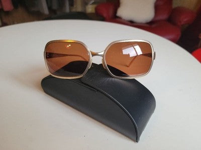 OLIVER PEOPLES OP-523 TI FIGHT CLUB SUNGLASSES BROWN TITANIUM FRAME MINT