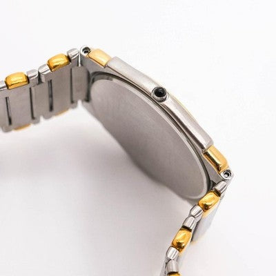 SEIKO CREDOR 9570-6020 QUARTZ WATCH 22K SGP TWO TONE ROMAN DIAL MEN JAPAN