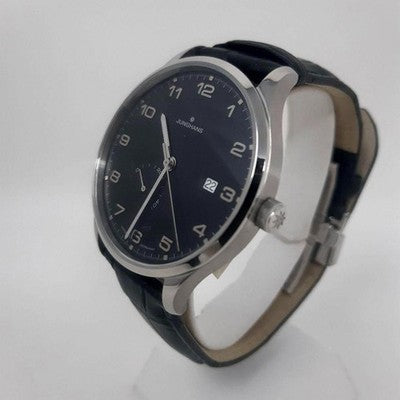 JUNGHANS 027/4782.00 MEN'S WRISTWATCH ROUND FACE GERMAN MADE DIAL: BLACK