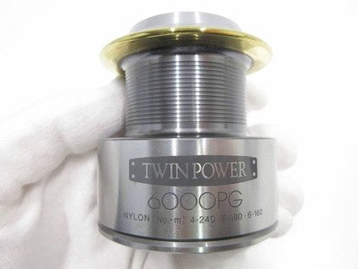 SHIMANO 02 TWIN POWER 6000PG SPOOL SPINNING REEL PARTS FROM JAPAN EXCELLENT+++++