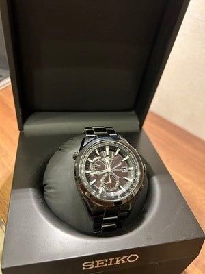 SEIKO ASTRON 7X52 0AA0 GPS SOLAR TITANIUM WATCH BLACK JAPAN RARE
