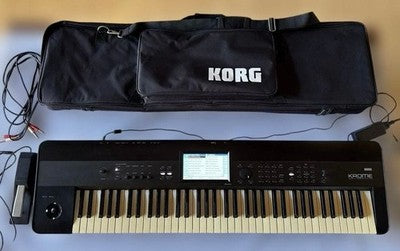 KORG KROME-73 73-KEY WORKSTATION SYNTHESIZER W/ CASE PEDAL ADAPTER FROM JAPAN