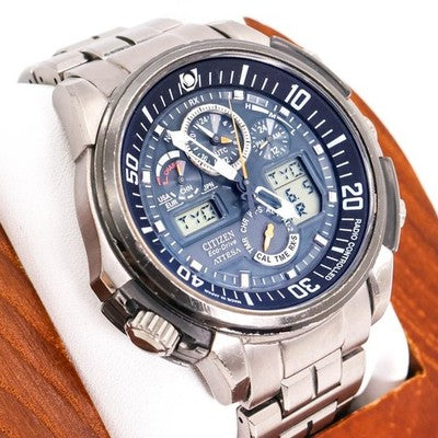 CITIZEN ATTESA U680-T013252 ECO-DRIVE RADIO SOLAR TITANIUM CHRONOGRAPH JAPAN