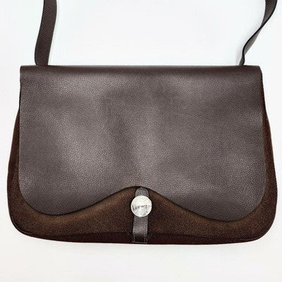 HERMES SAC COLORADO BROWN LEATHER SHOULDER BAG EXCELLENT+++++