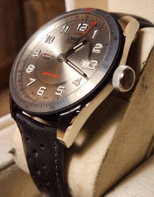 ORIS ARTIX GT AUDI SPORT GMT AUTOMATIC WATCH 44MM GRAY DIAL DATE BOXED