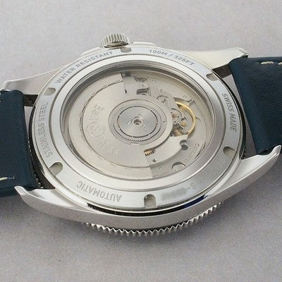 BELL & ROSS BRV2-92 AERONAVALE  BLUE DIAL LEATHER STRAP 41MM AUTOMATIC WATCH