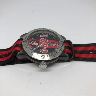 AC MILAN WATCH BLACK & RED EXCELLENT CONDITION WORKING WELL FROM JAPAN SOCCER
