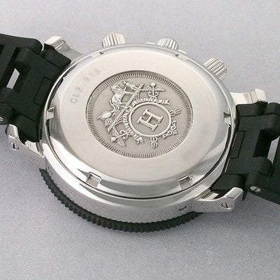 HERMES CLIPPER DIVER CHRONOGRAPH CL2.915 BLACK DIAL STAINLESS STEEL QUARTZ WATCH