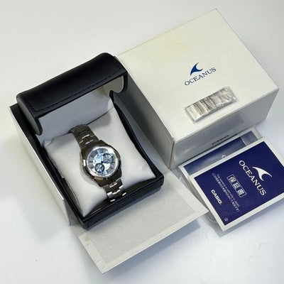 CASIO OCEANUS MANTA OCW-S1400PW-7AJF SOLAR RADIO TITANIUM SHELL DIAL WATCH JAPAN