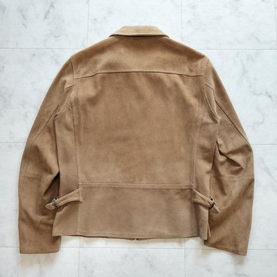 COMOLI SHEEP SUEDE LEATHER JACKET SIZE 2 M CAMEL MADE IN JAPAN