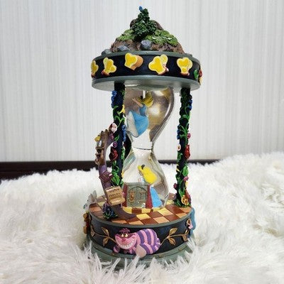 ALICE IN WONDERLAND SNOW GLOBE MUSIC BOX 26.5CM DISNEY STORE 25TH USED